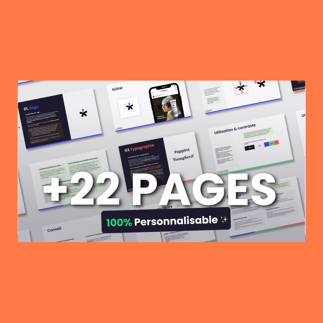 Template guide de Charte Graphique Professionnelle